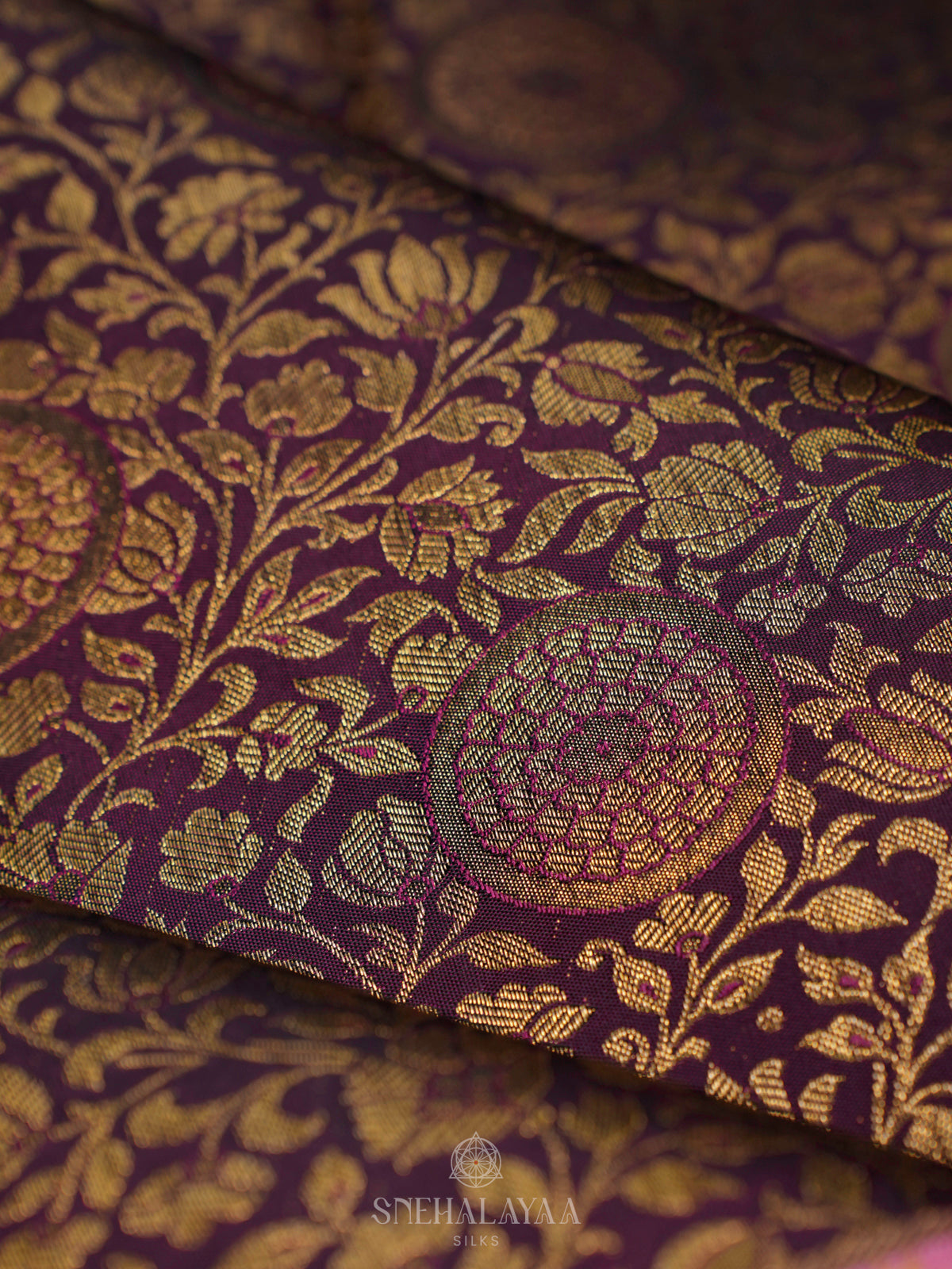 Burgundy Kanjivaram Silk Saree