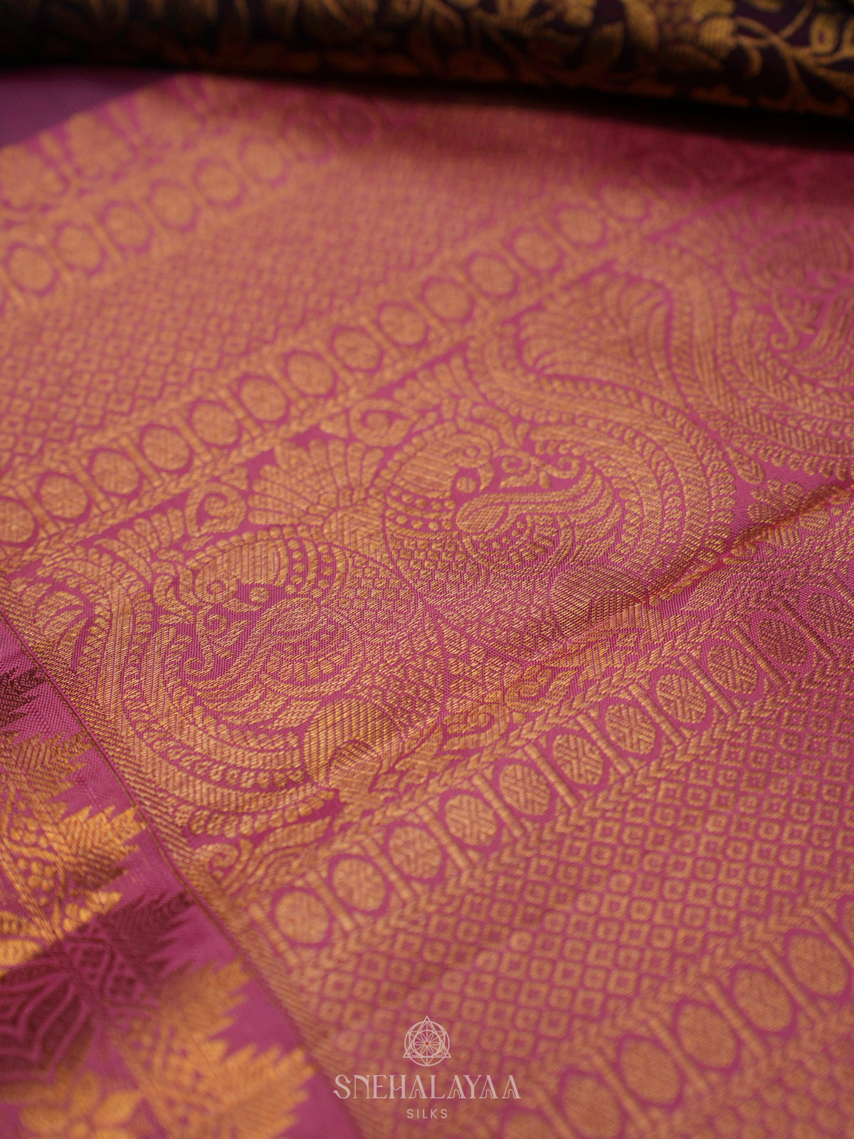 Burgundy Kanjivaram Silk Saree