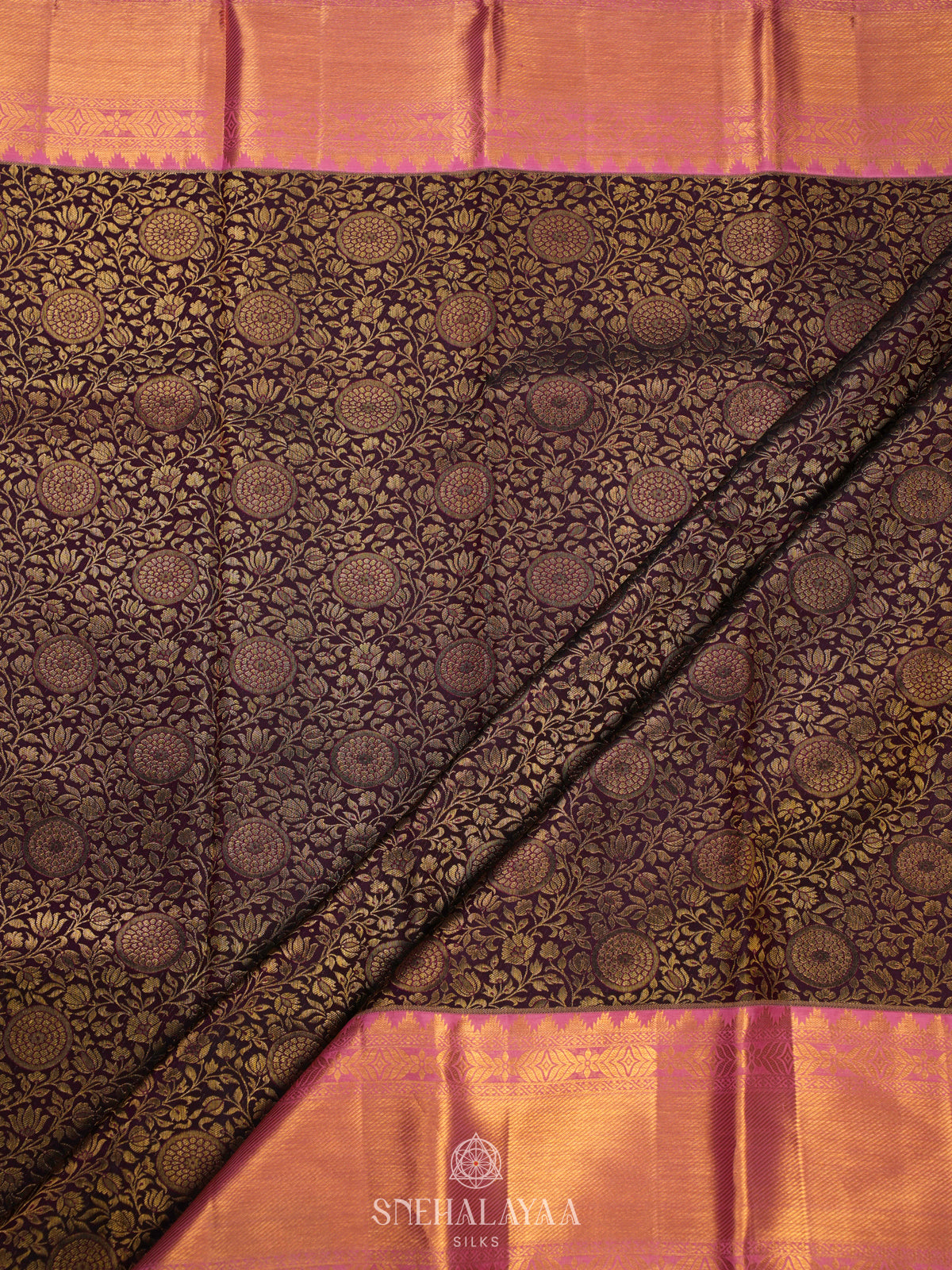 Burgundy Kanjivaram Silk Saree