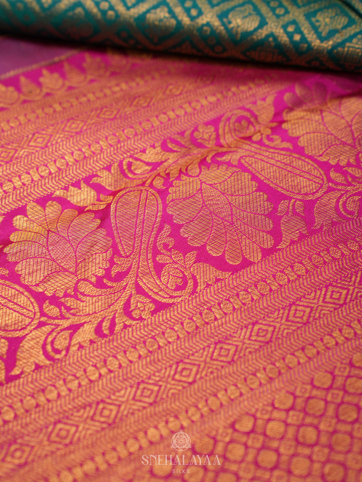 Bottle Green Kanjivaram Silk Saree