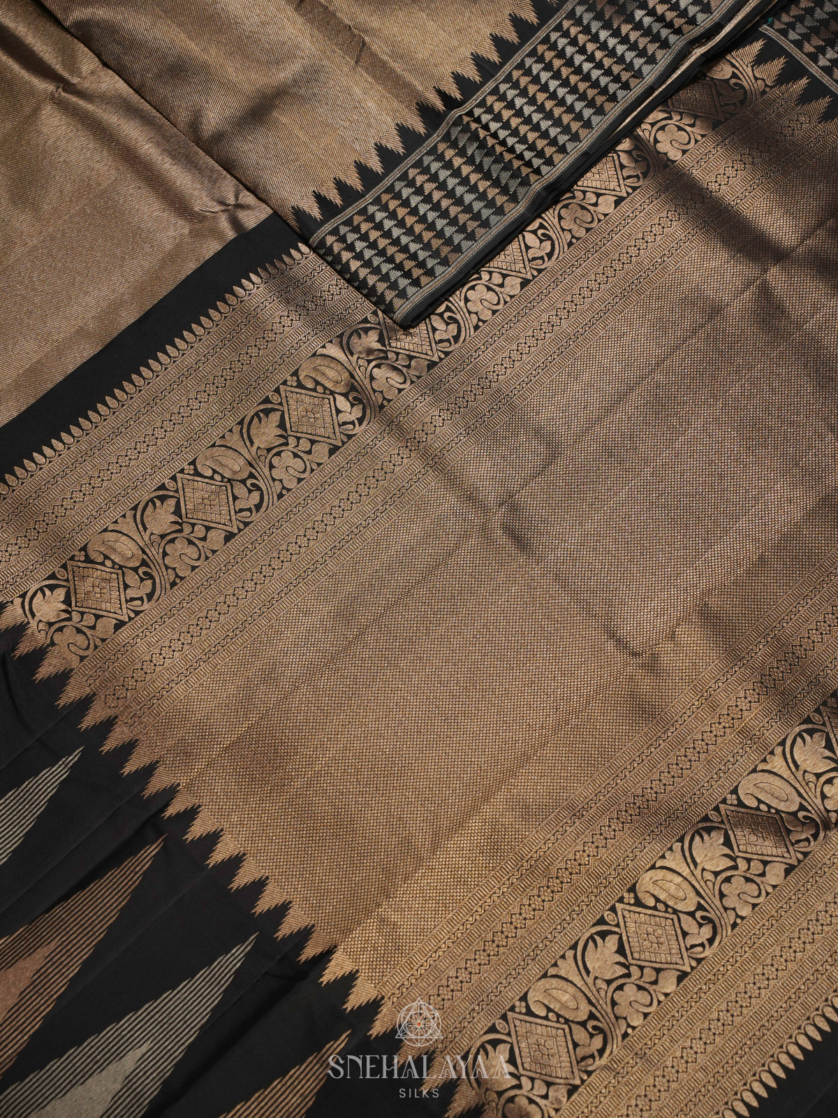 Black Kanjivaram Silk Saree