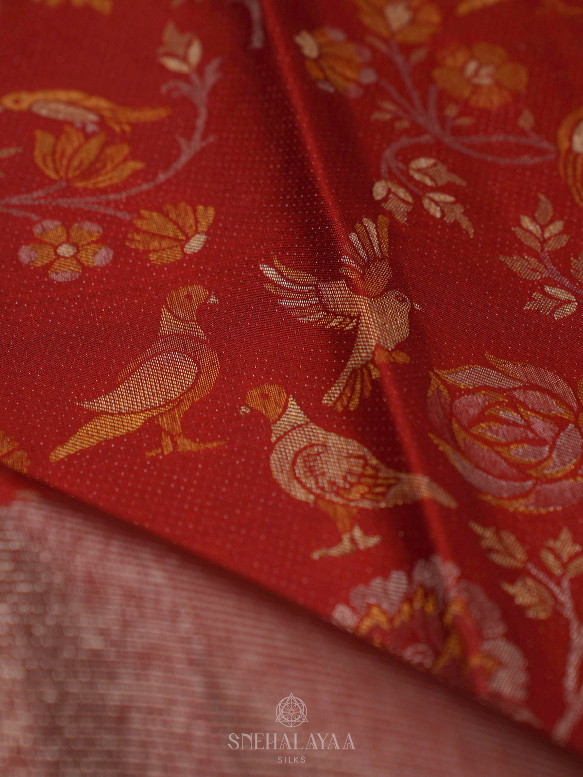 Orange Kanjivaram Silk Saree