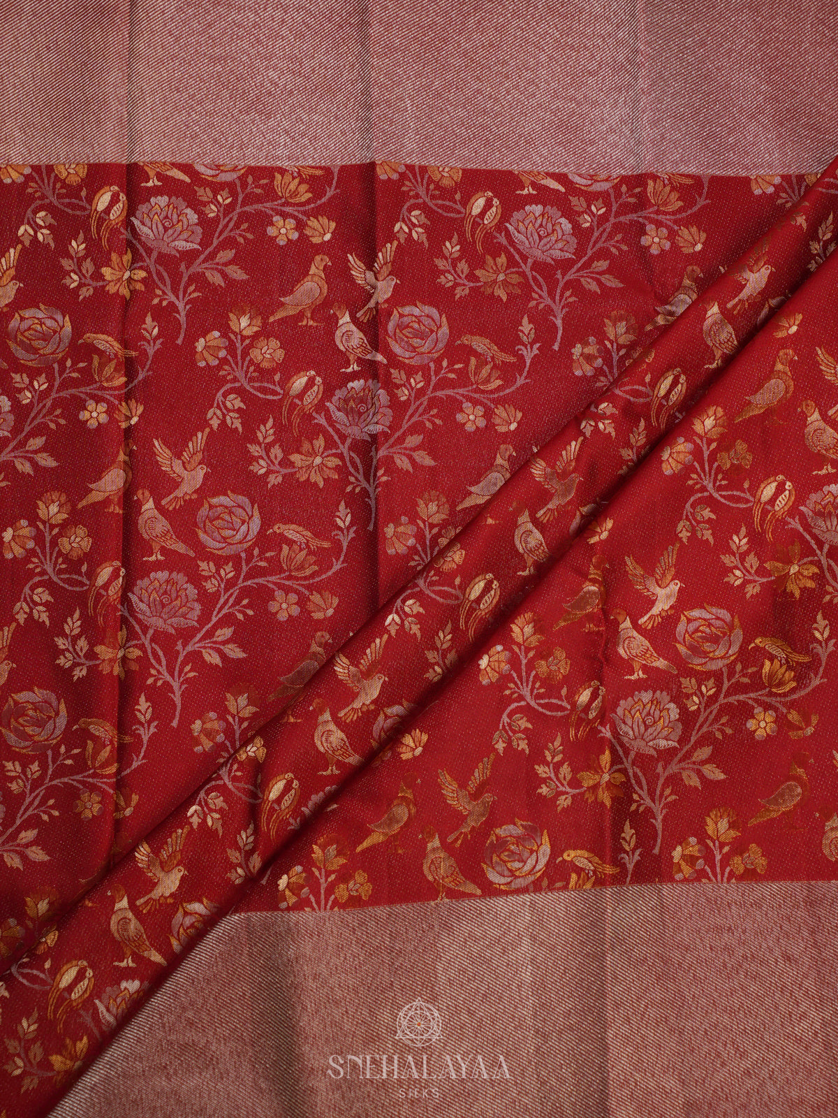 Orange Kanjivaram Silk Saree