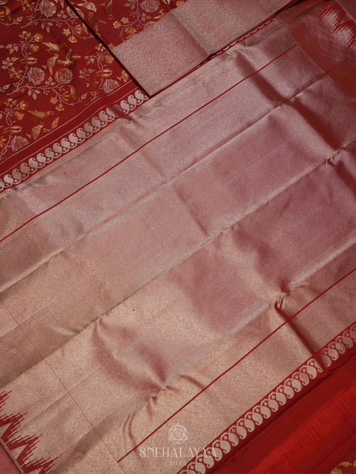 Orange Kanjivaram Silk Saree