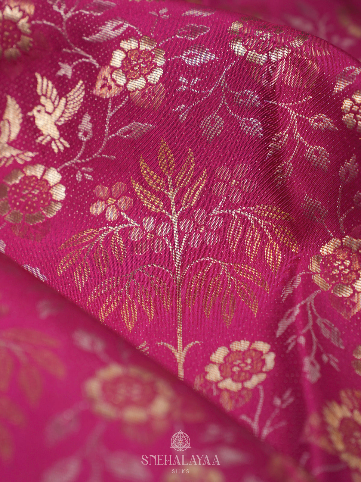 Magenta Kanjivaram Silk Saree