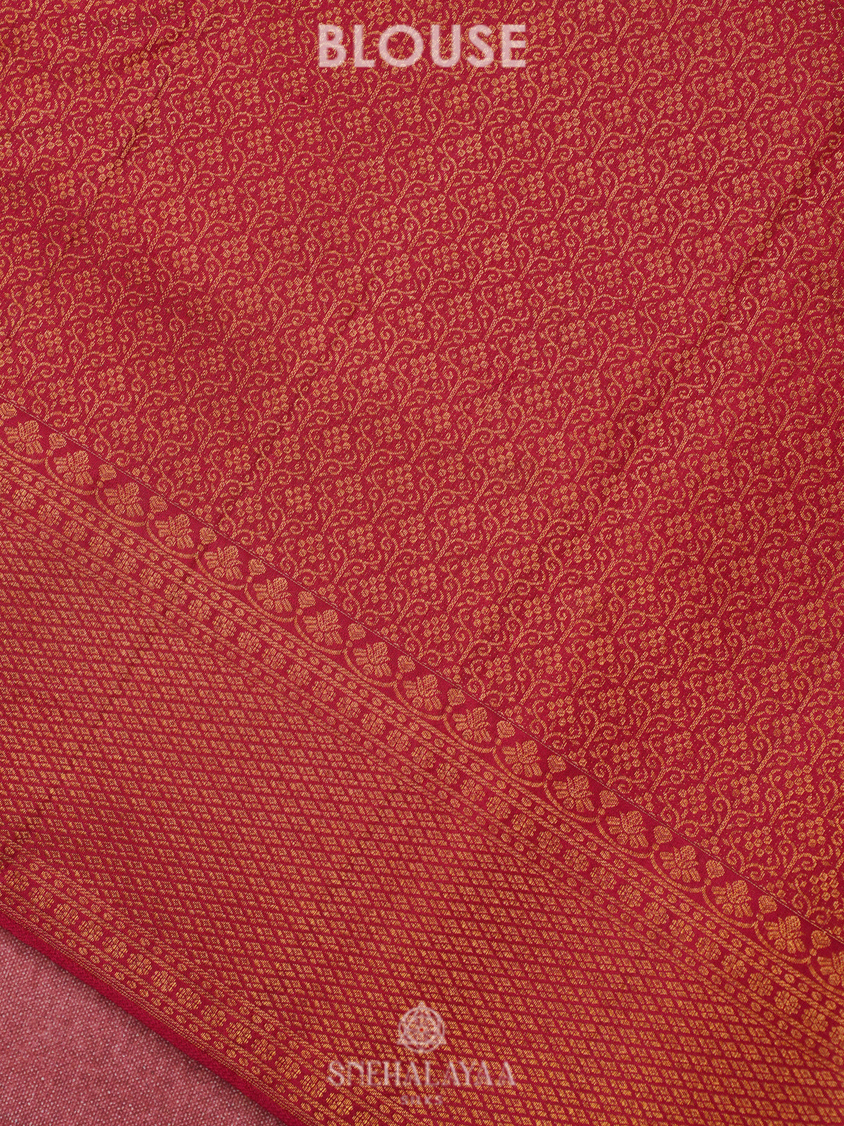 Ruby Red Kanjivaram Silk Saree