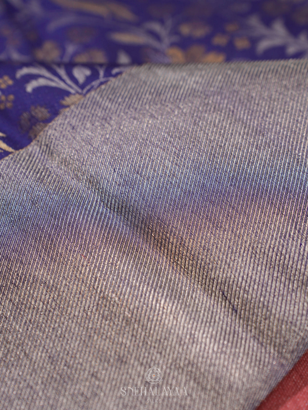 Navy Blue Kanjivaram Silk Saree