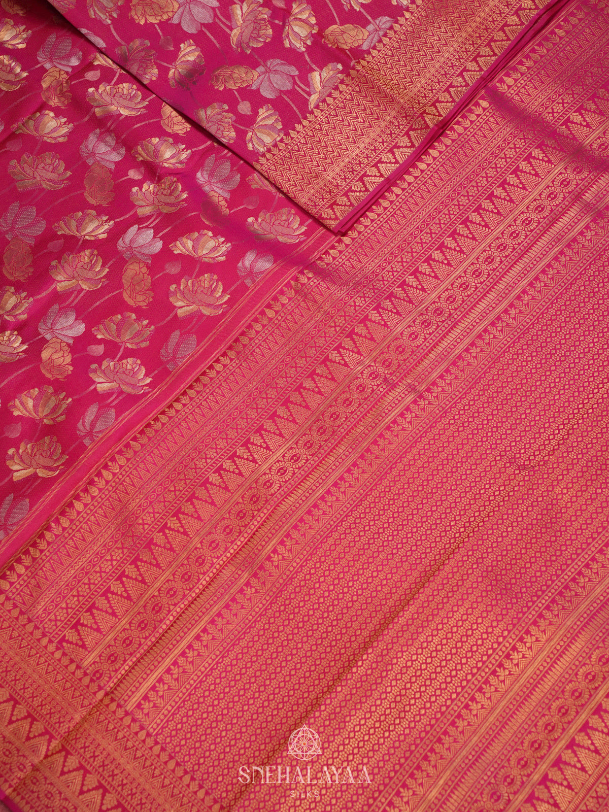 Pink Kanjivaram Silk Saree