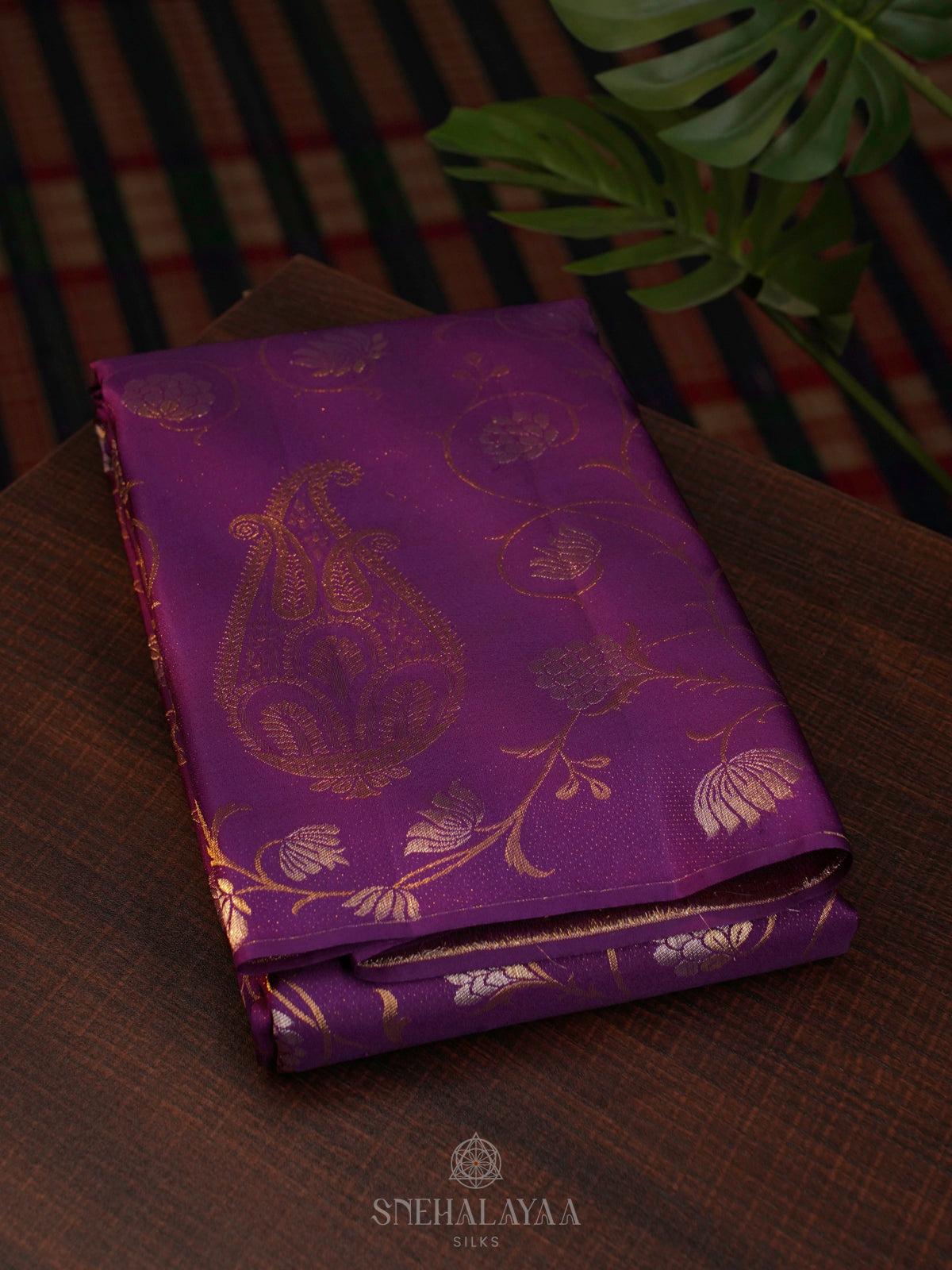 Purple Kanjivaram Silk Saree