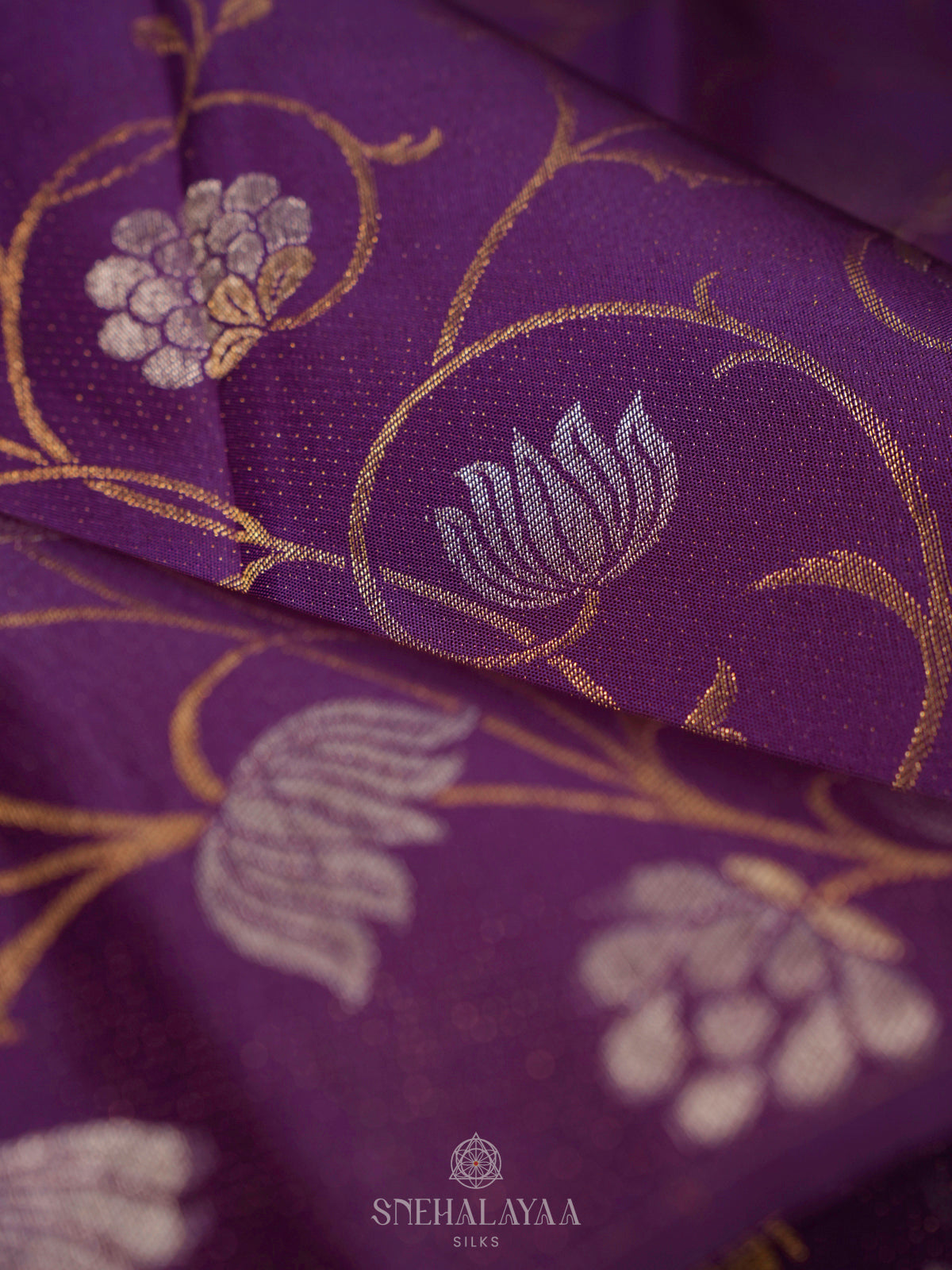 Purple Kanjivaram Silk Saree