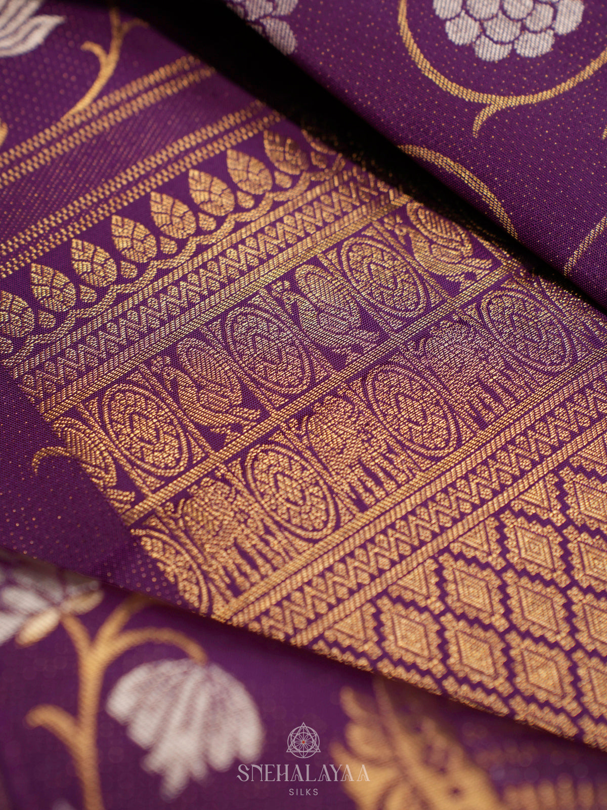 Purple Kanjivaram Silk Saree