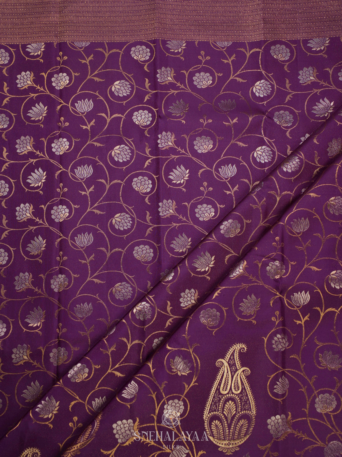 Purple Kanjivaram Silk Saree