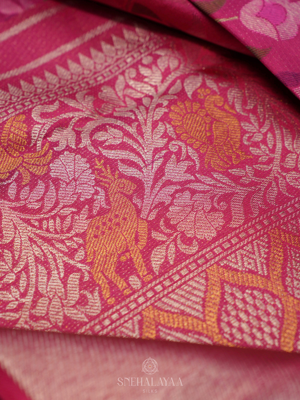 Pink Kanjivaram Silk Saree
