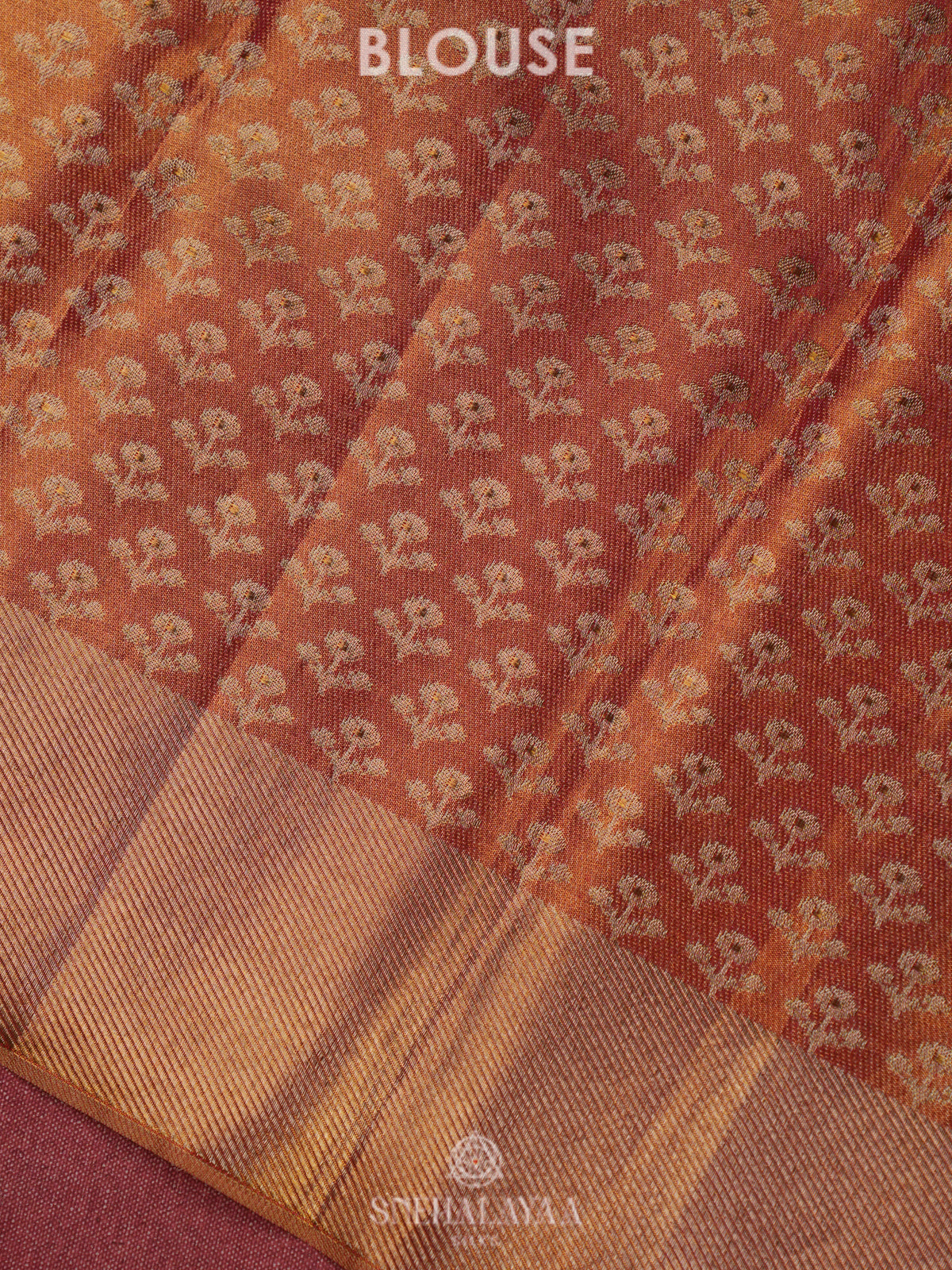 Golden Kanjivaram Silk Saree