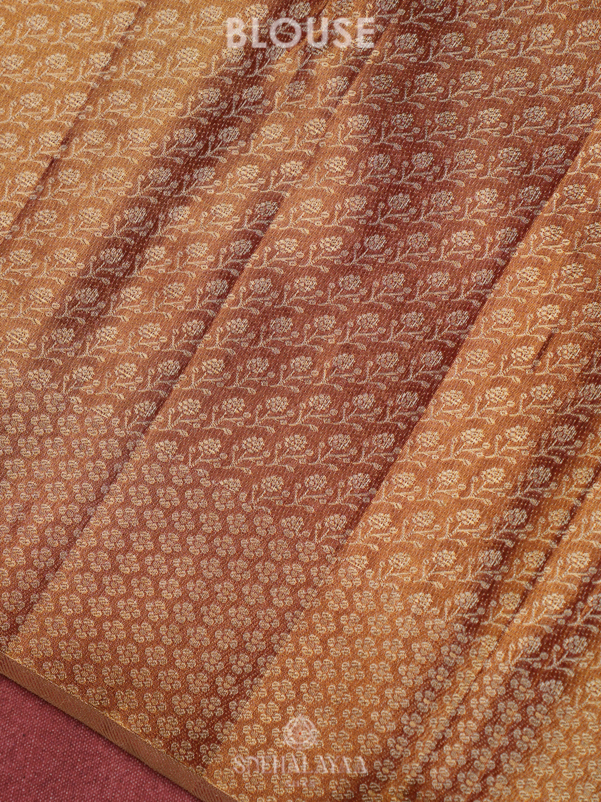 Golden Kanjivaram Silk Saree