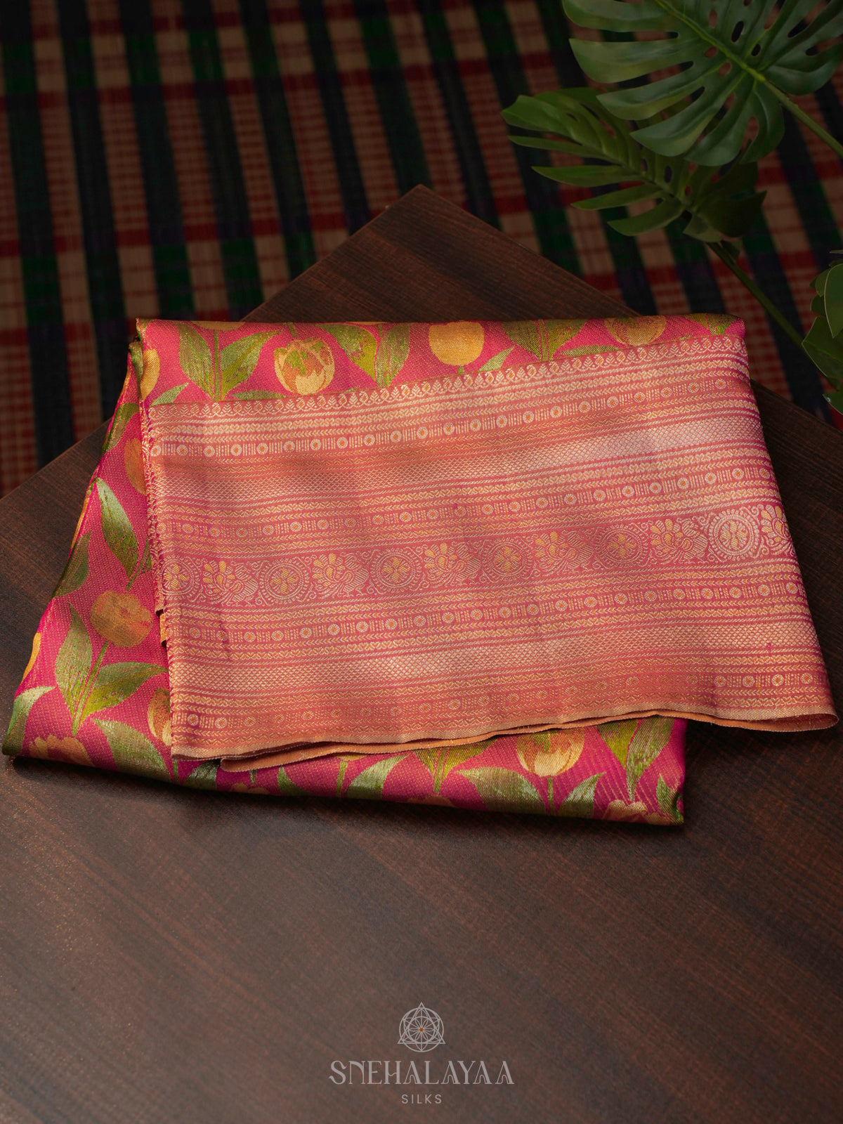 Pink Kanjivaram Silk Saree