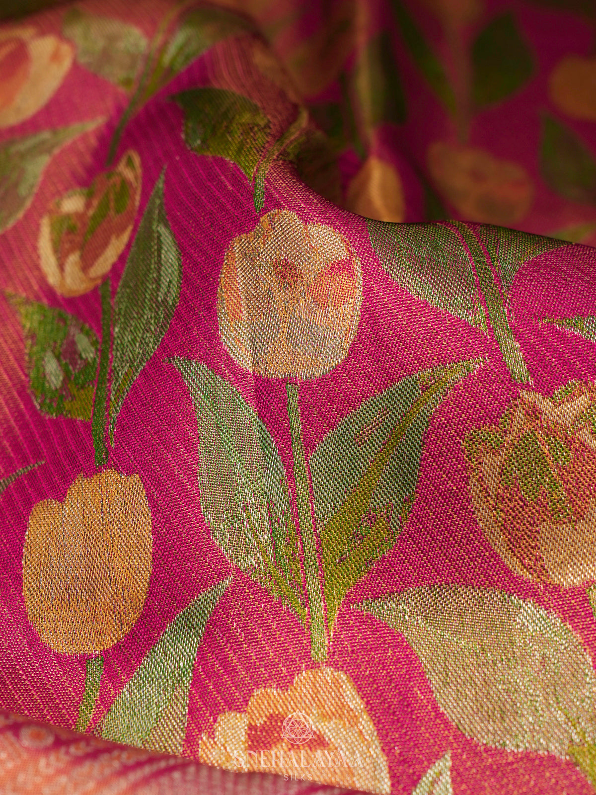 Pink Kanjivaram Silk Saree