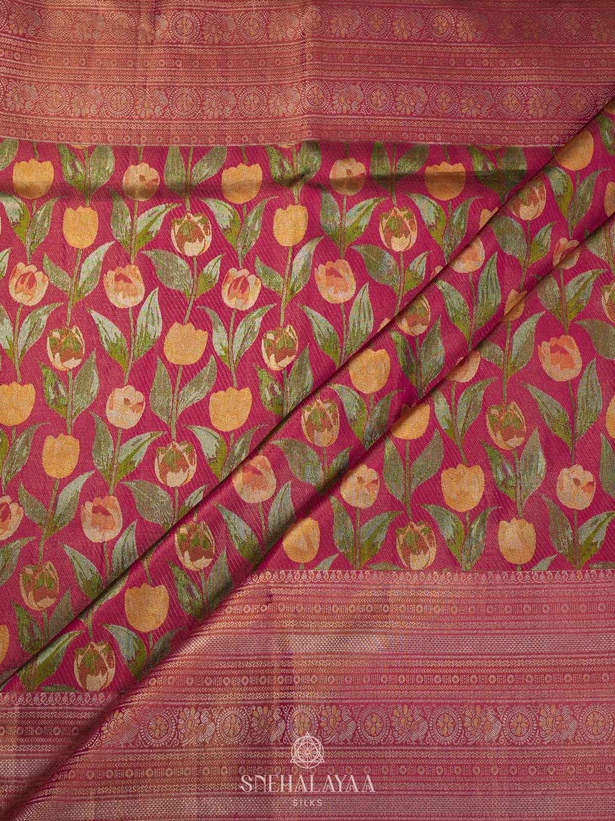Pink Kanjivaram Silk Saree