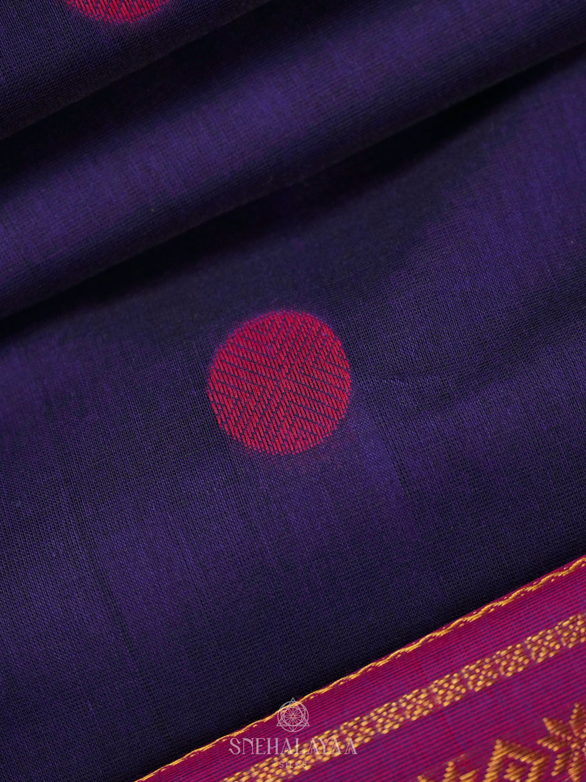 Navy Blue Kanchi Cotton Saree