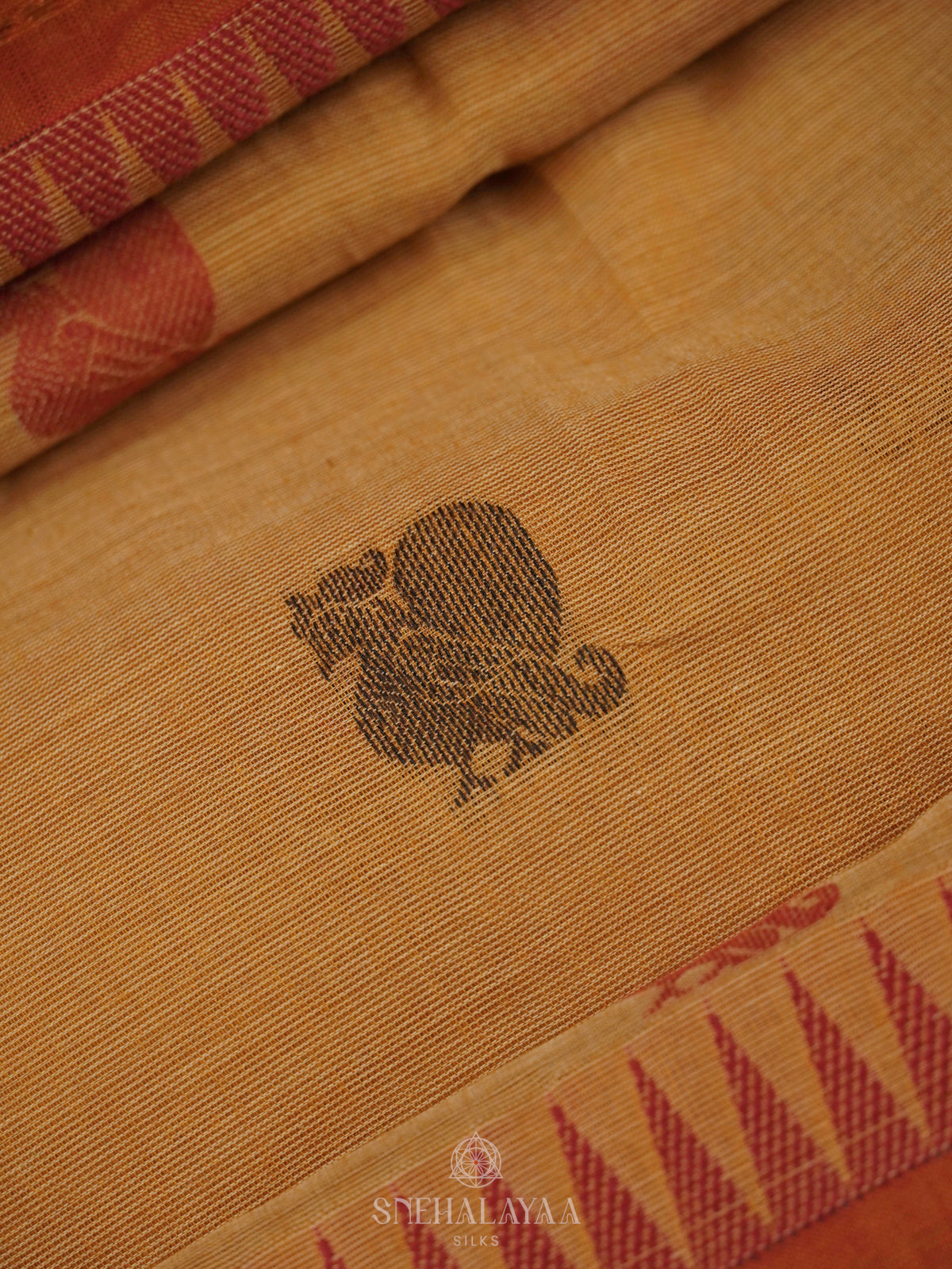 Mustard Kanchi Cotton Saree