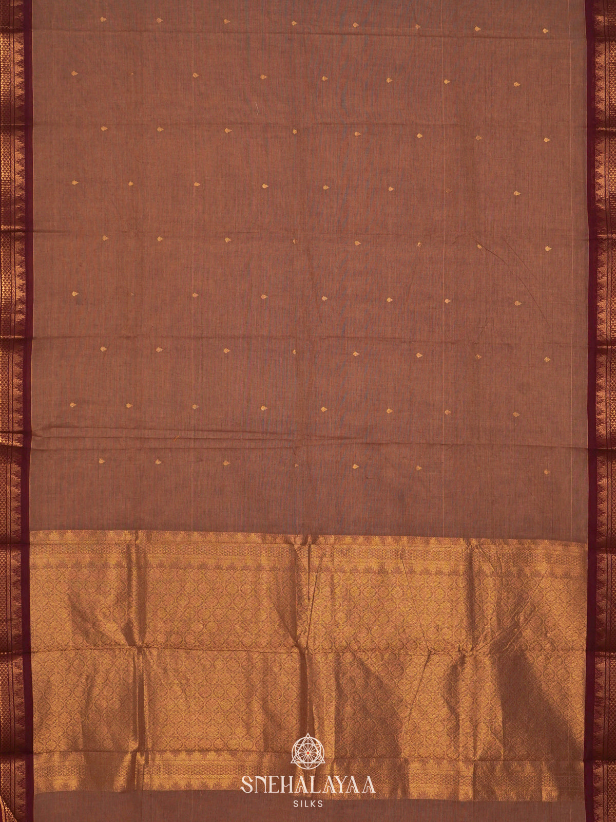 Brown Kanchi Cotton Saree