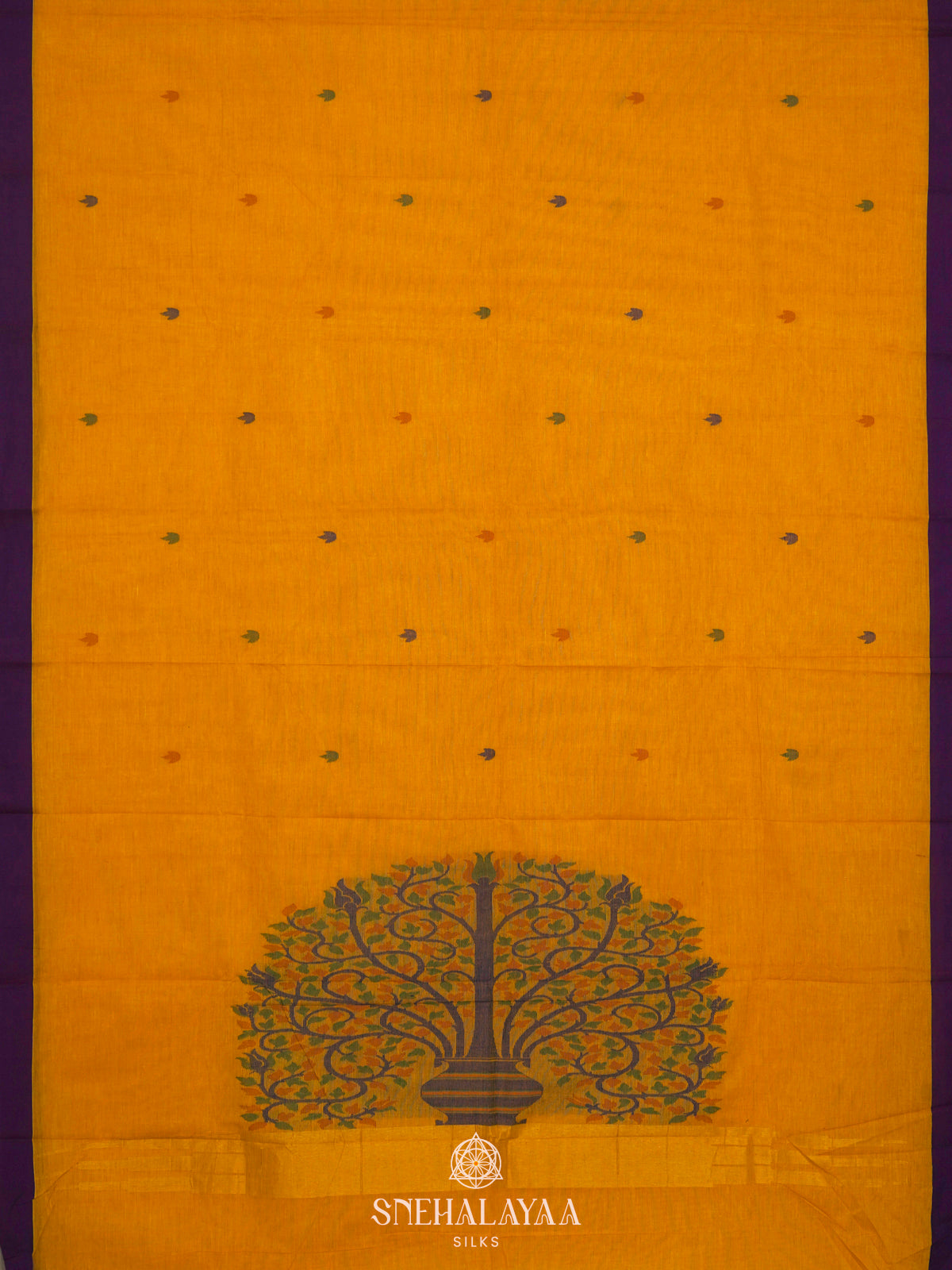 Mango Yellow Kanchi Cotton Saree