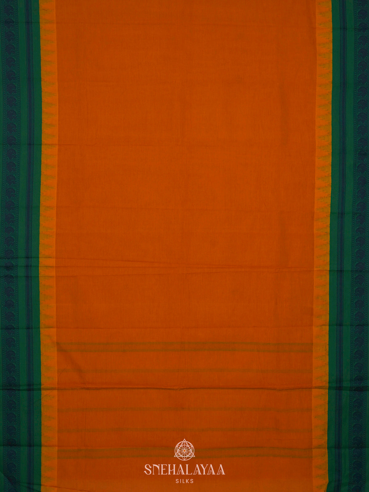 Orange Kanchi Cotton Saree