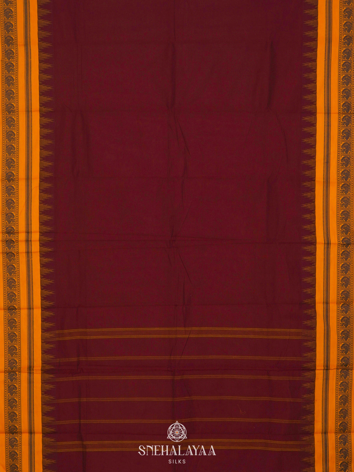 Maroon Kanchi Cotton Saree