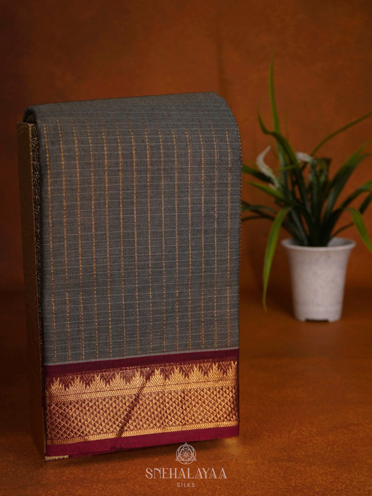 Grey Kanchi Cotton Saree