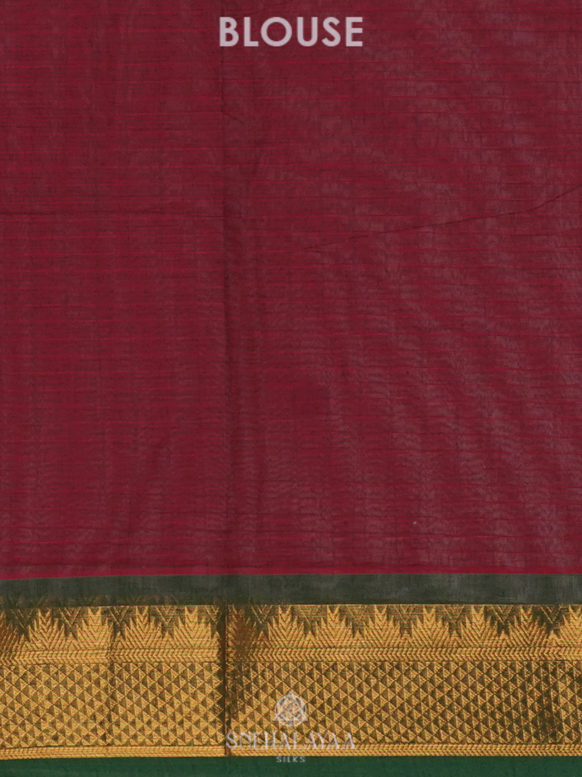 Maroon Kanchi Cotton Saree