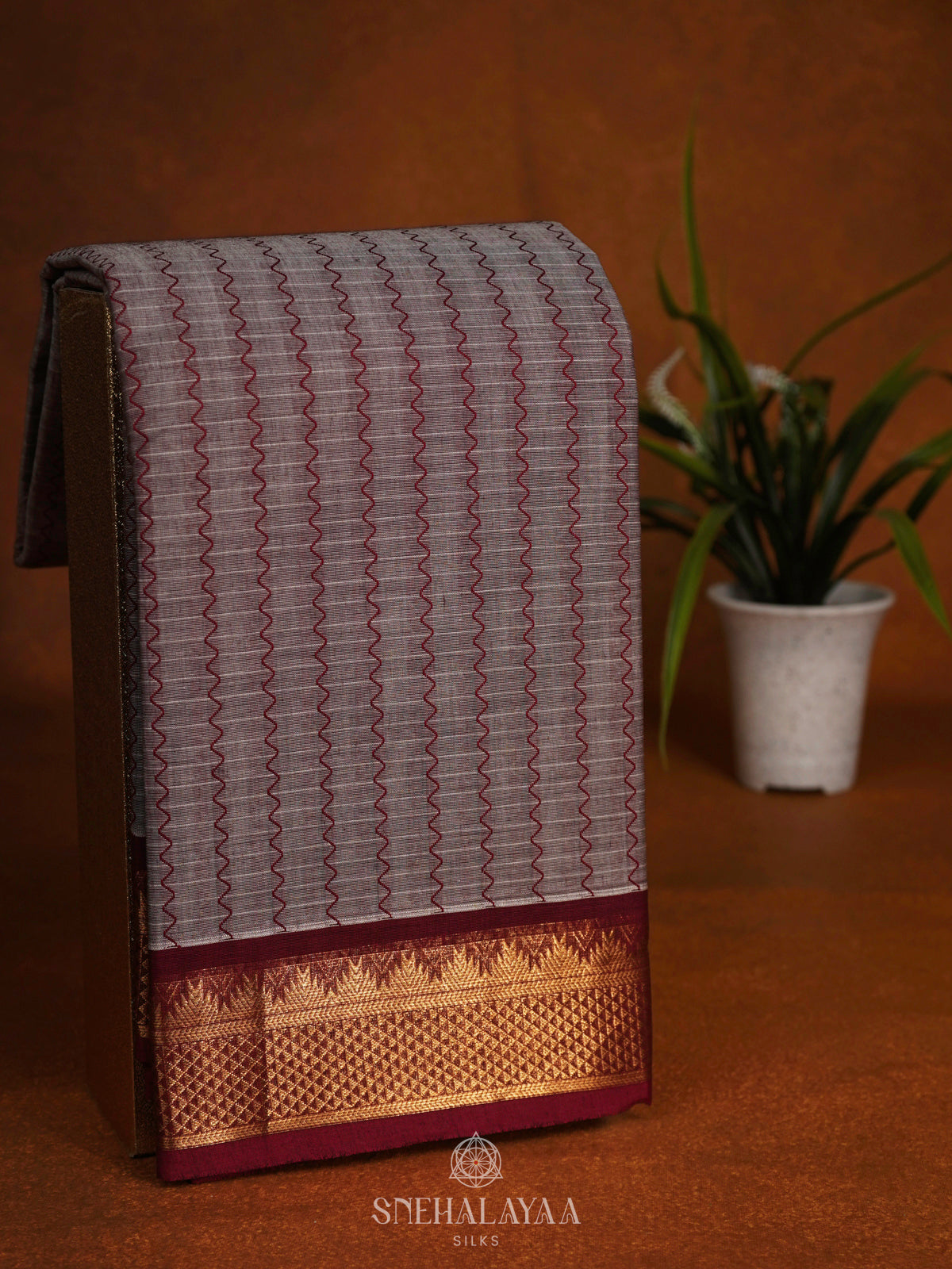 Grey Kanchi Cotton Saree