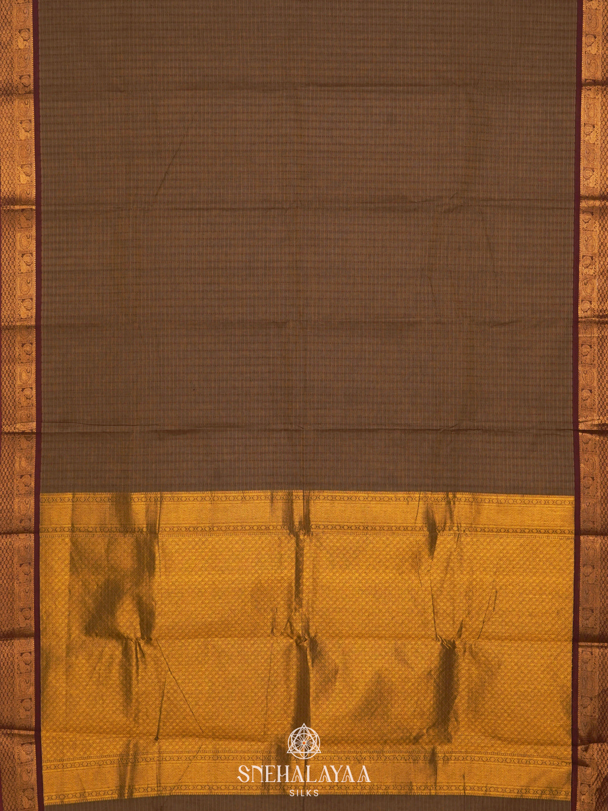 Brown Kanchi Cotton Saree