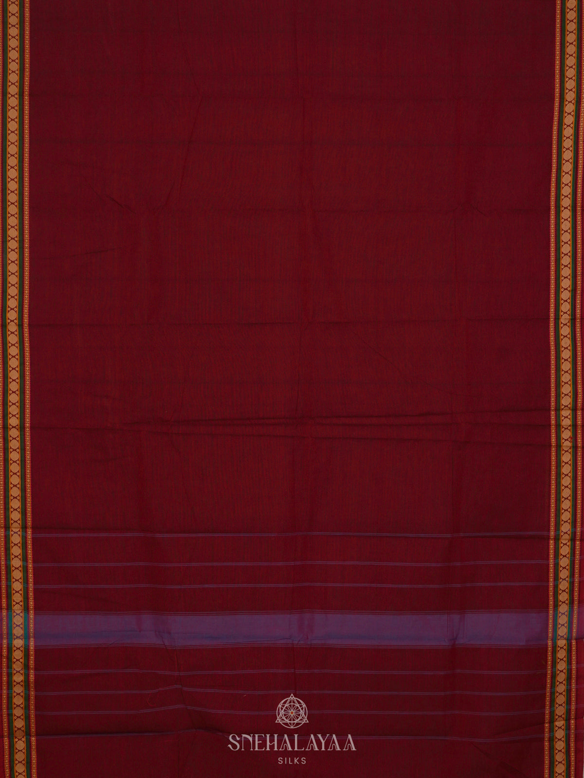 Maroon Kanchi Cotton Saree
