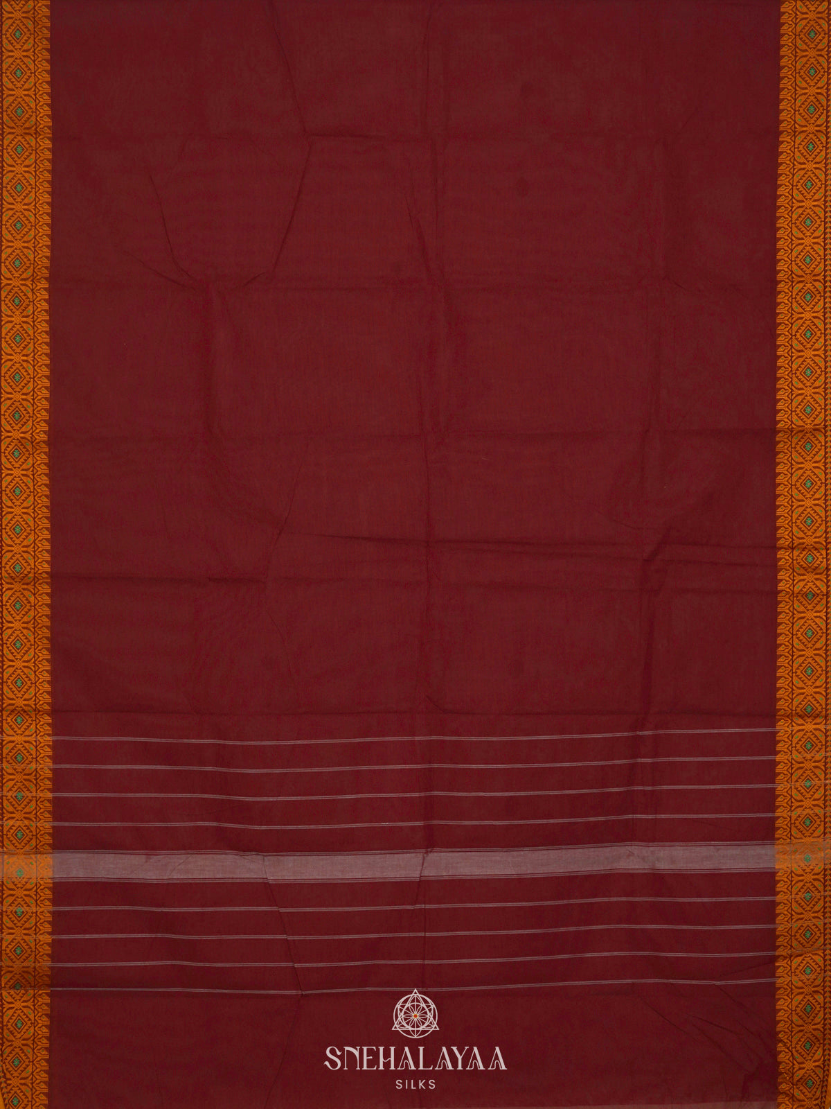 Maroon Kanchi Cotton Saree