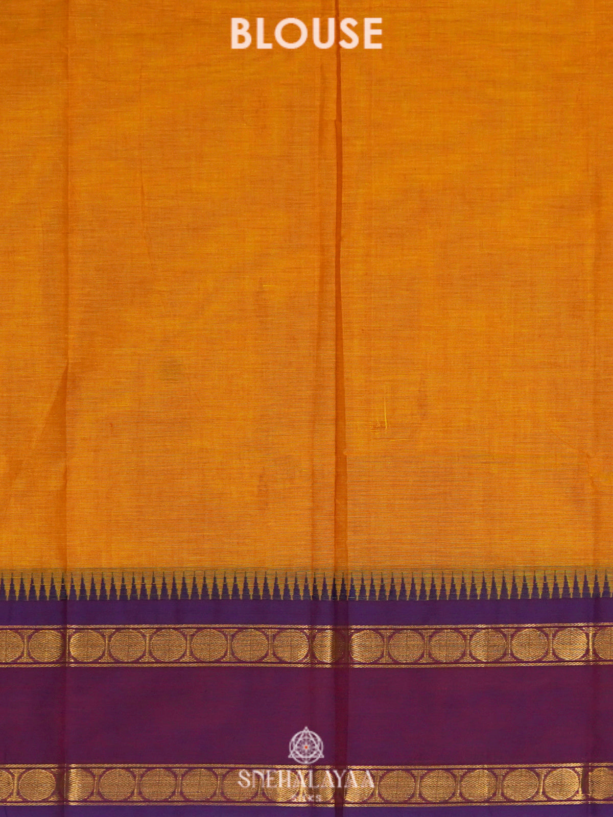Mustard Yellow Kanchi Cotton Saree