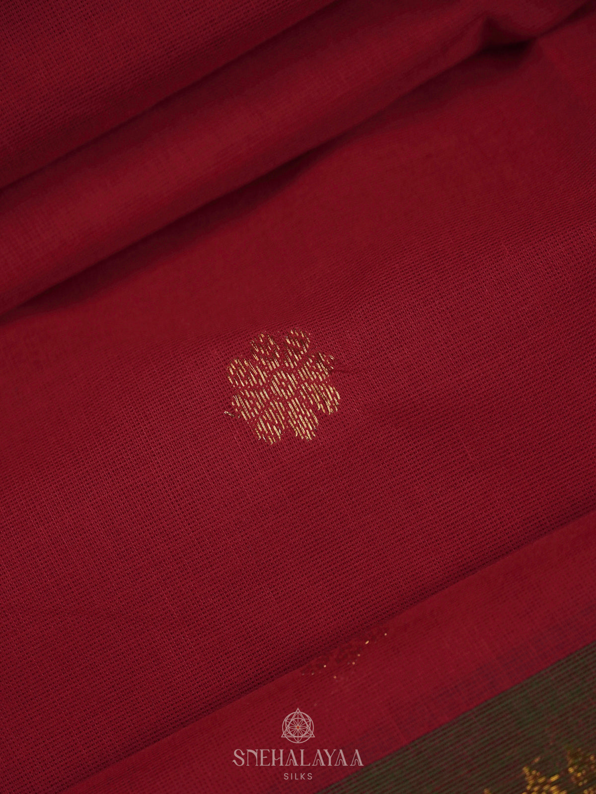 Maroon Kanchi Cotton Saree