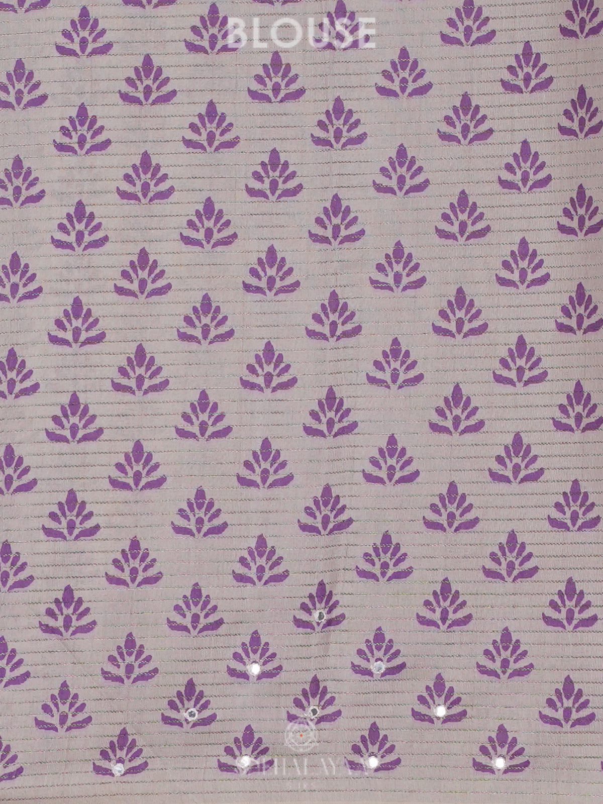 Beige with Purple Border Tussar Saree