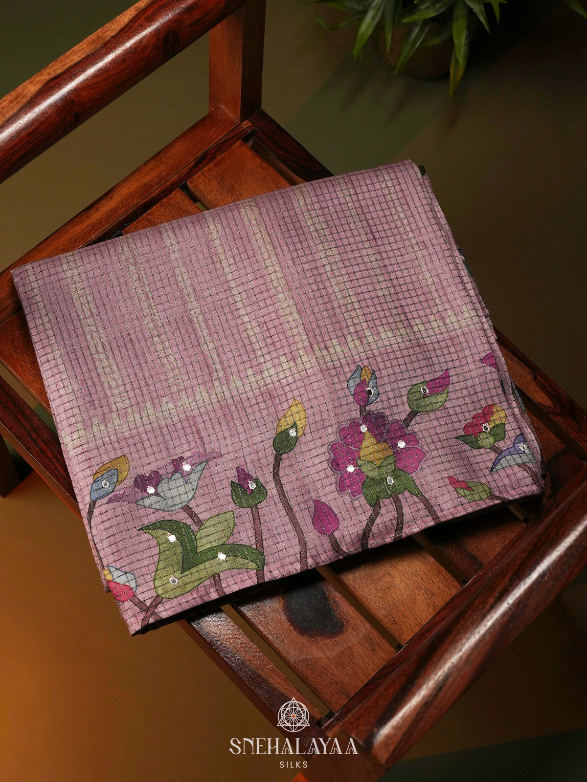 Pale Pink Tussar Saree