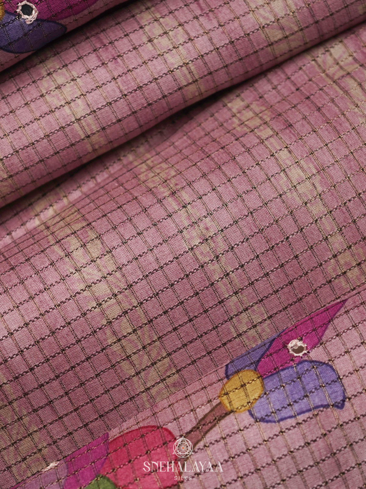 Pale Pink Tussar Saree