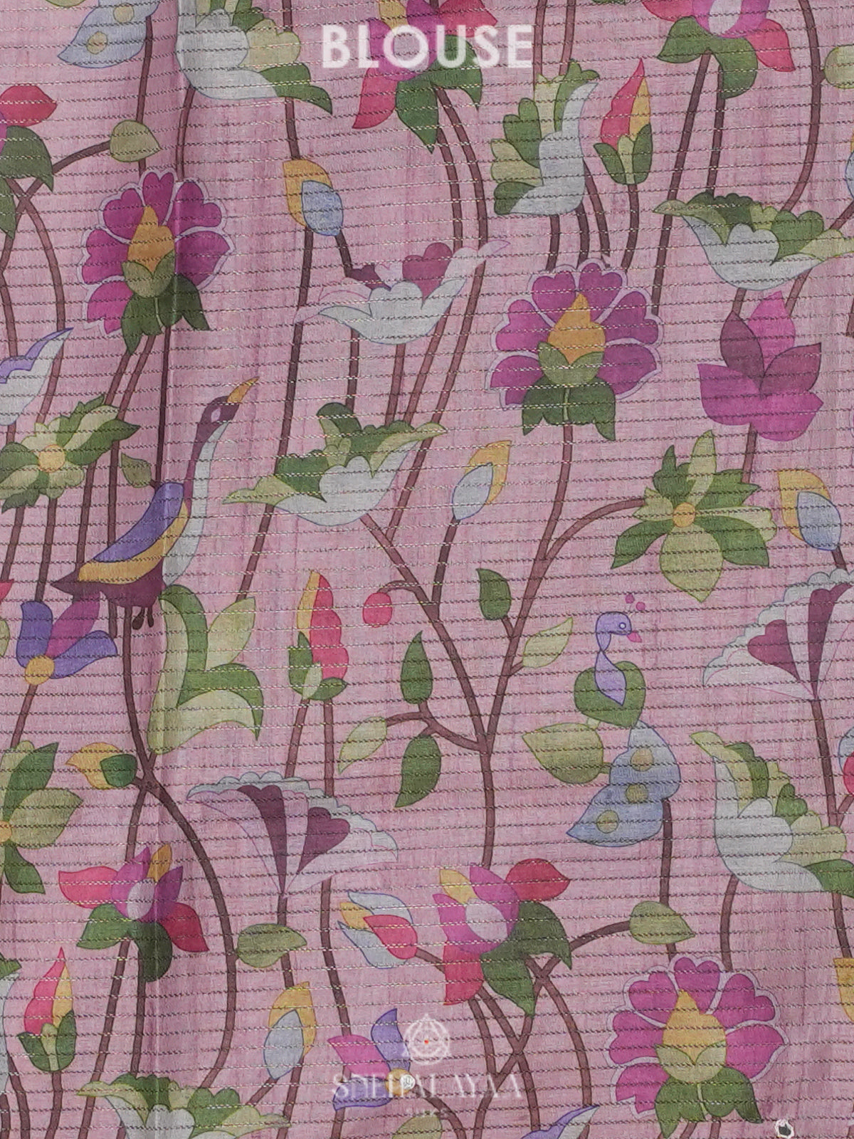 Pale Pink Tussar Saree