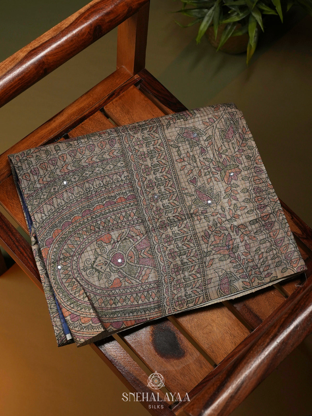 Purple Tussar Saree