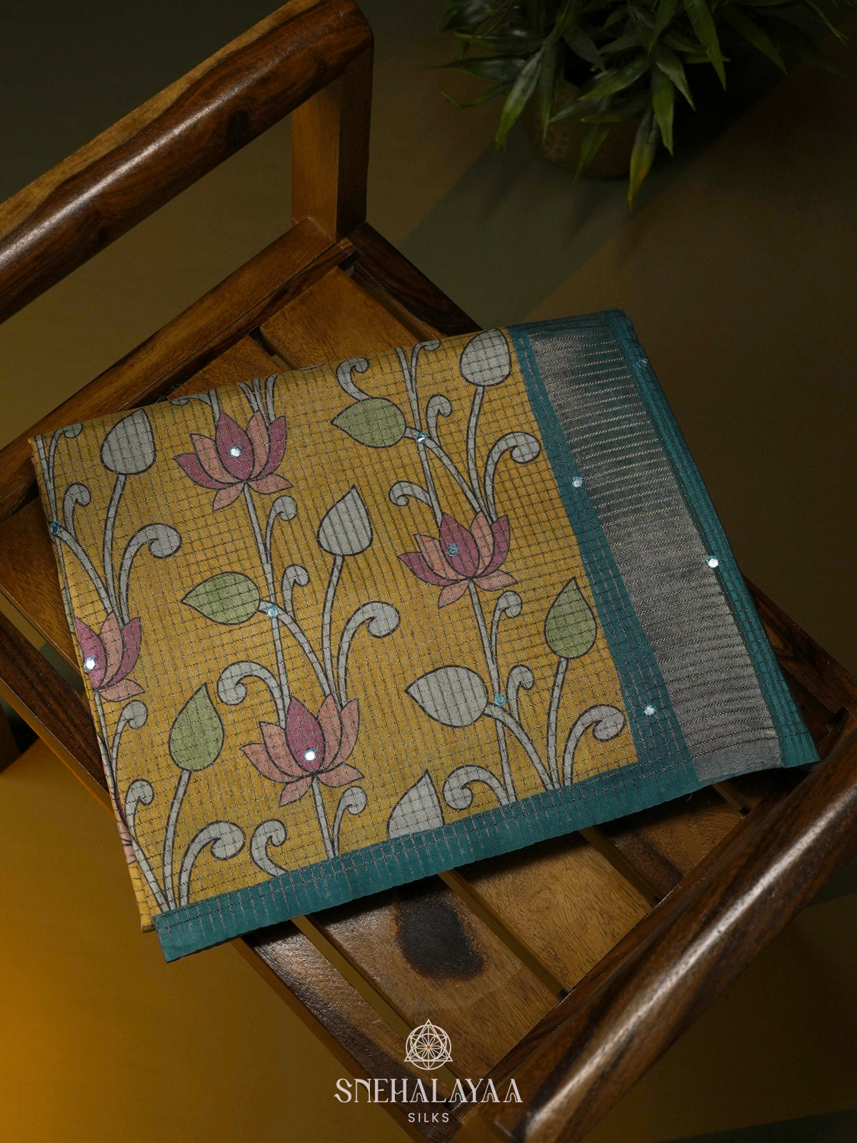 Yellow Tussar Saree