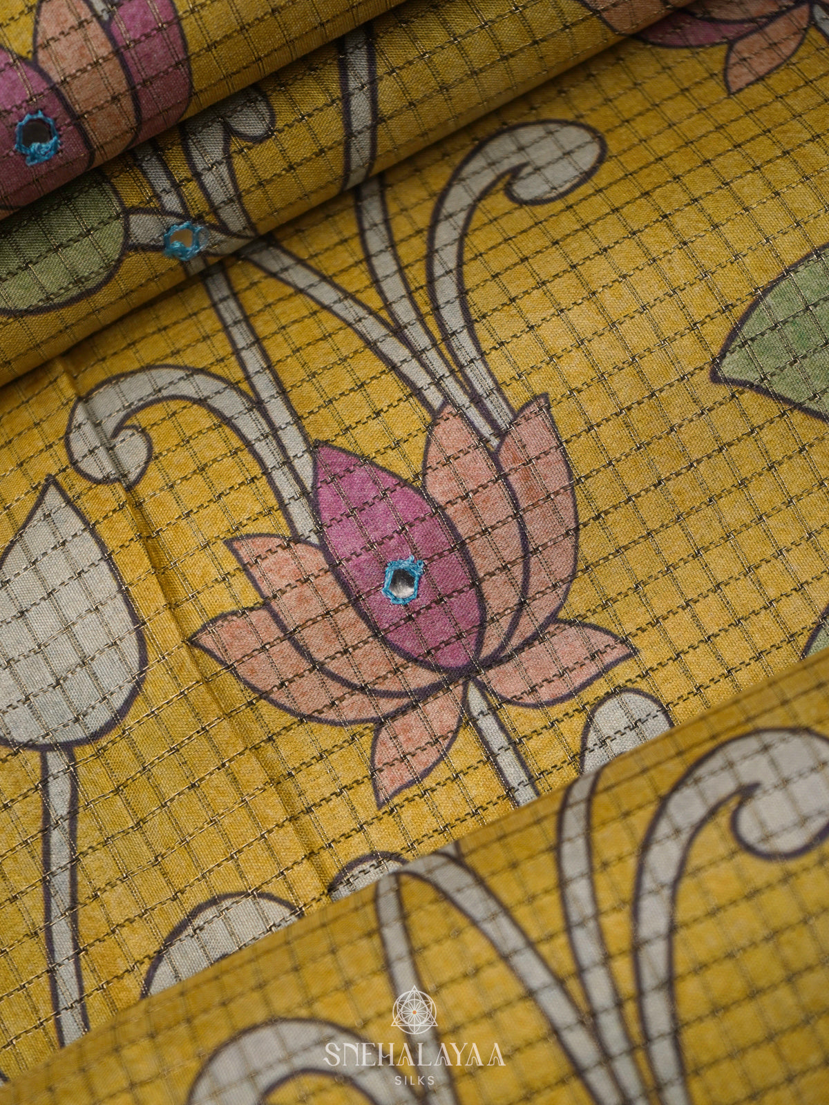 Yellow Tussar Saree