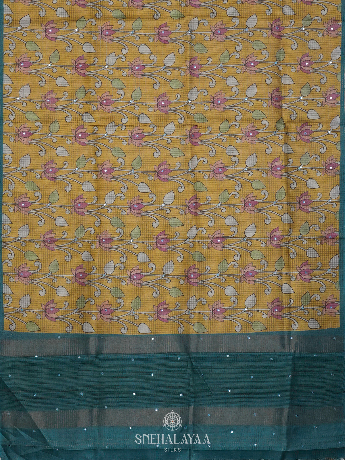 Yellow Tussar Saree