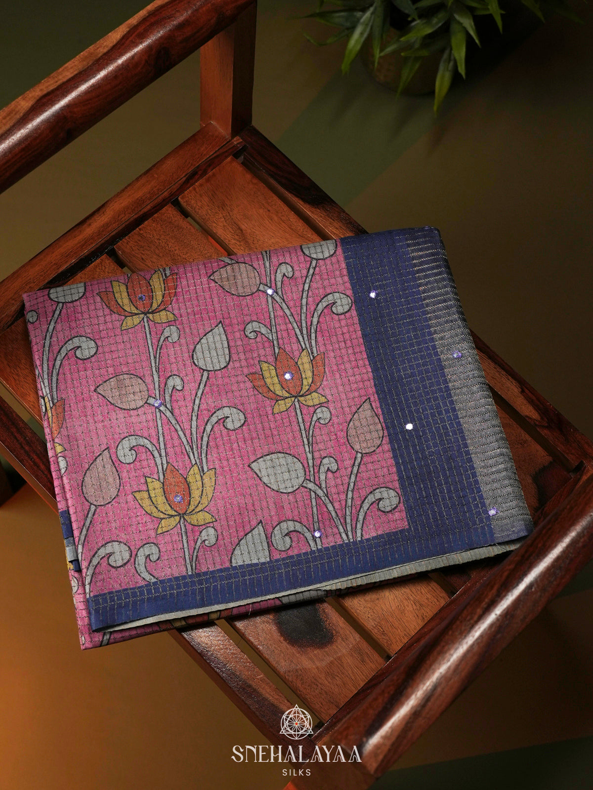 Pink Tussar Saree