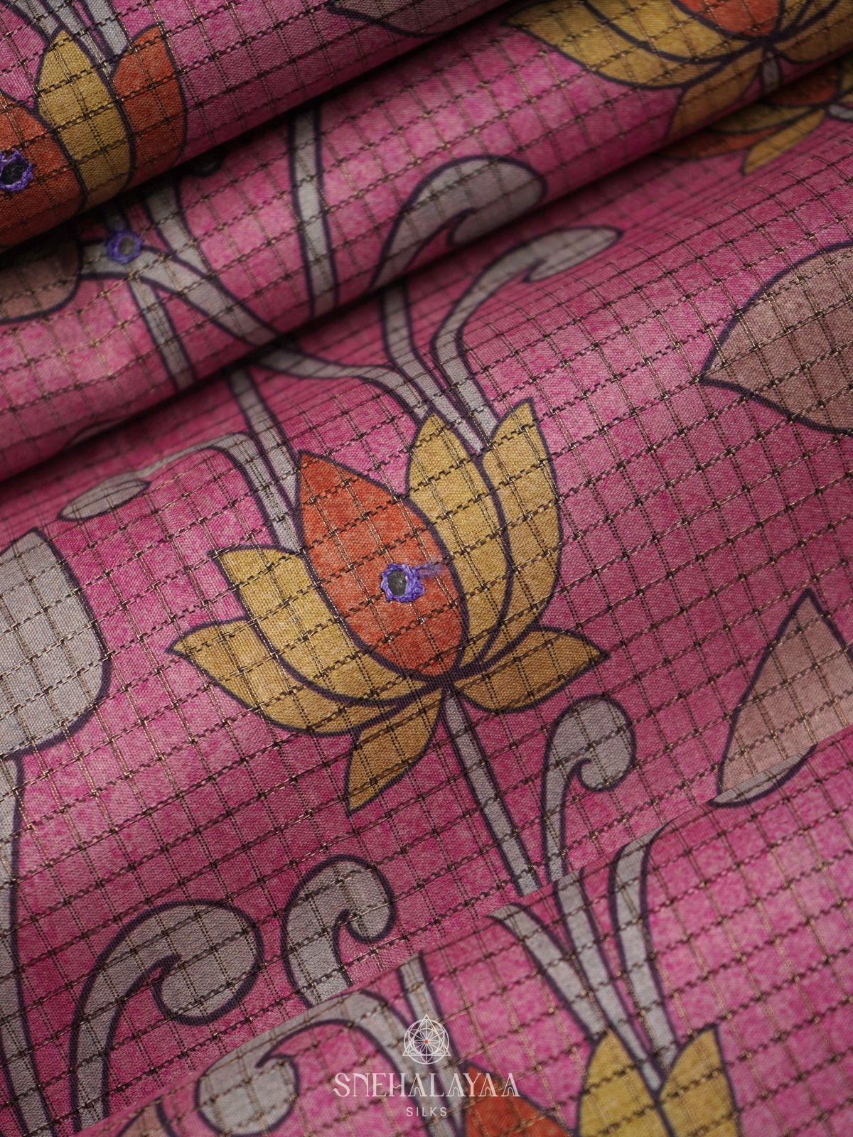 Pink Tussar Saree