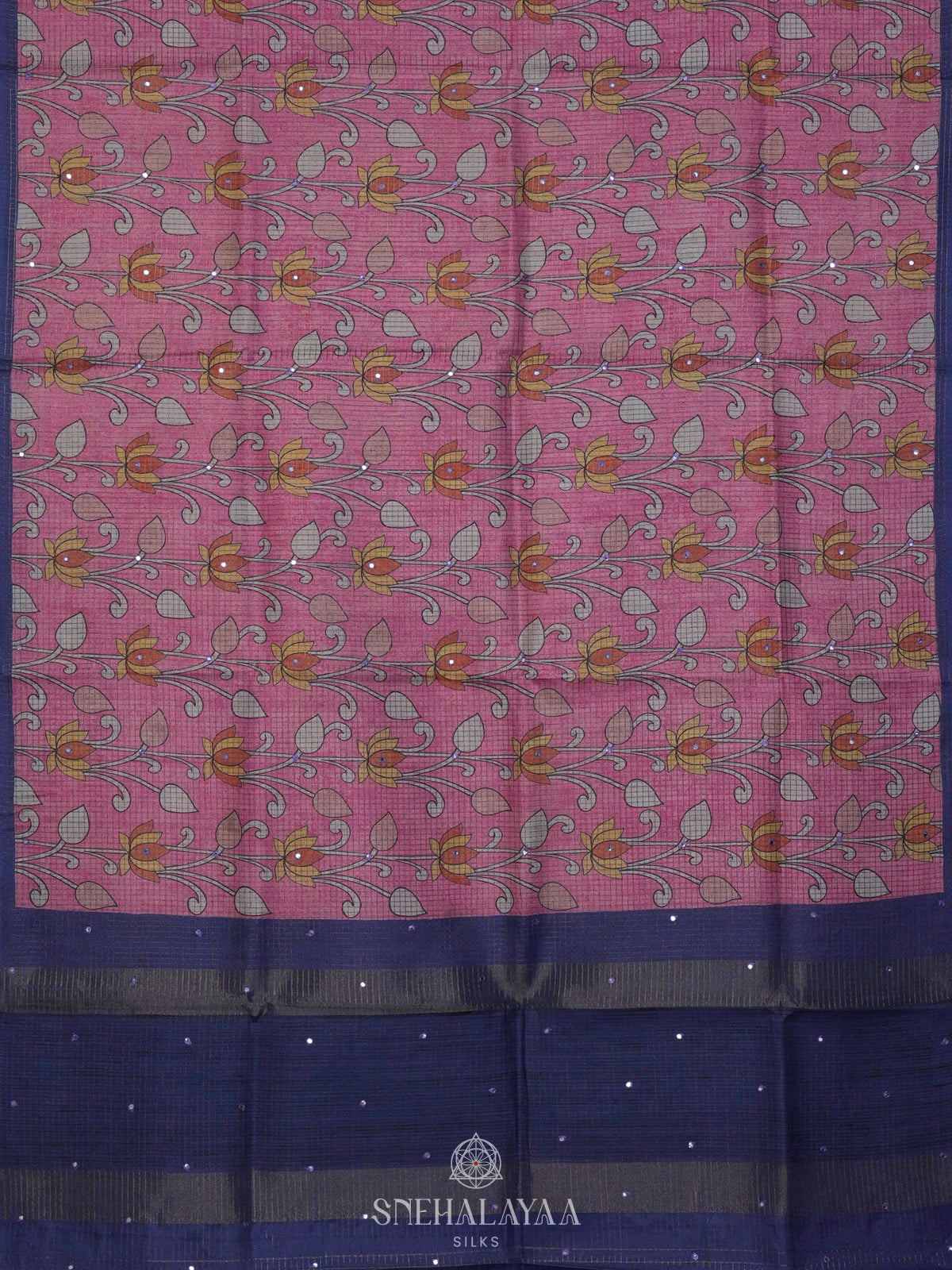 Pink Tussar Saree