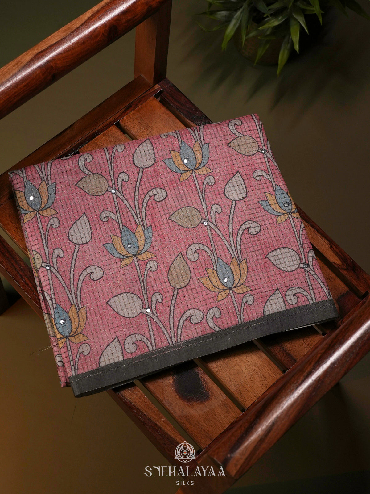 Maroon Tussar Saree