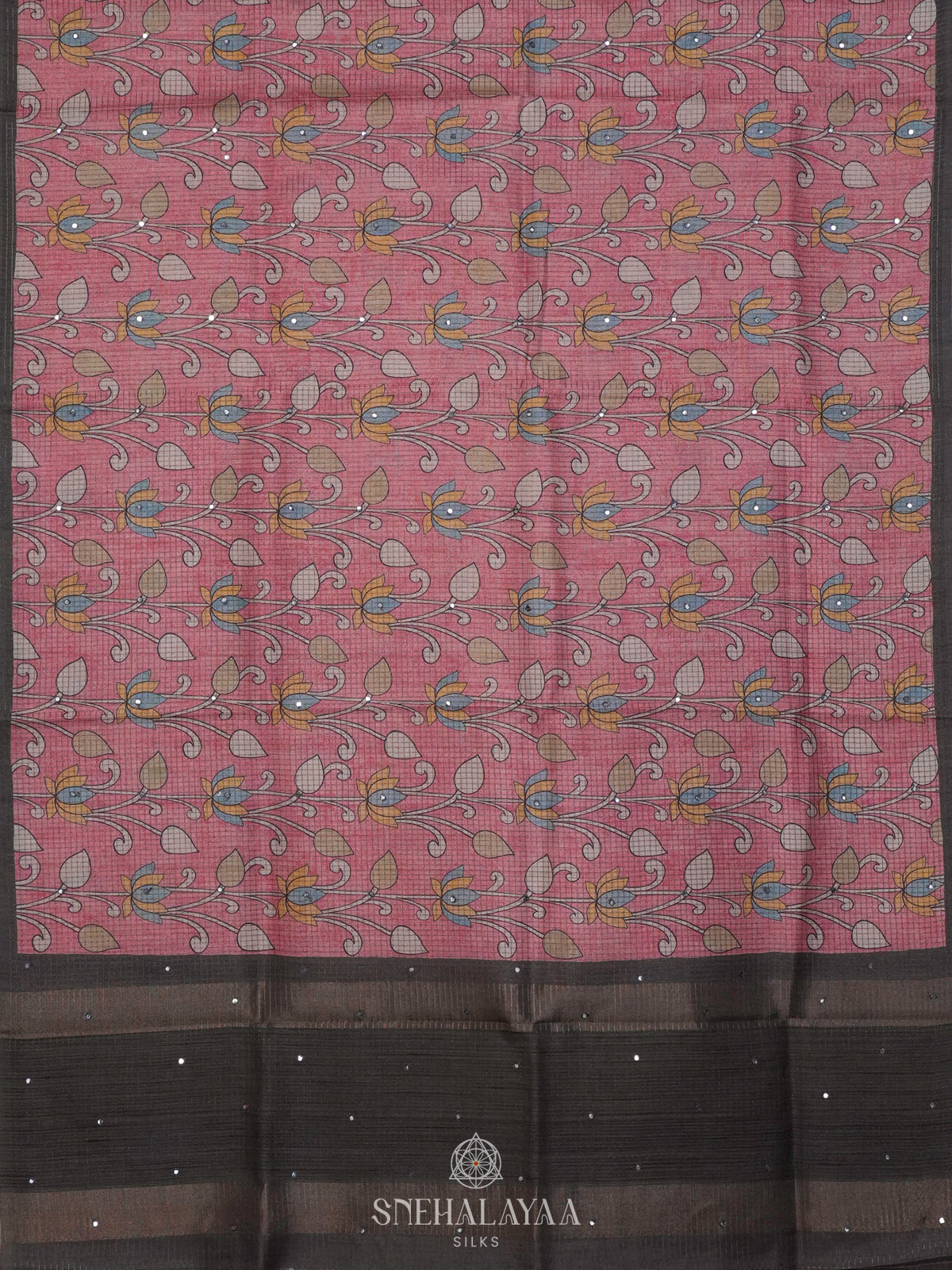 Maroon Tussar Saree