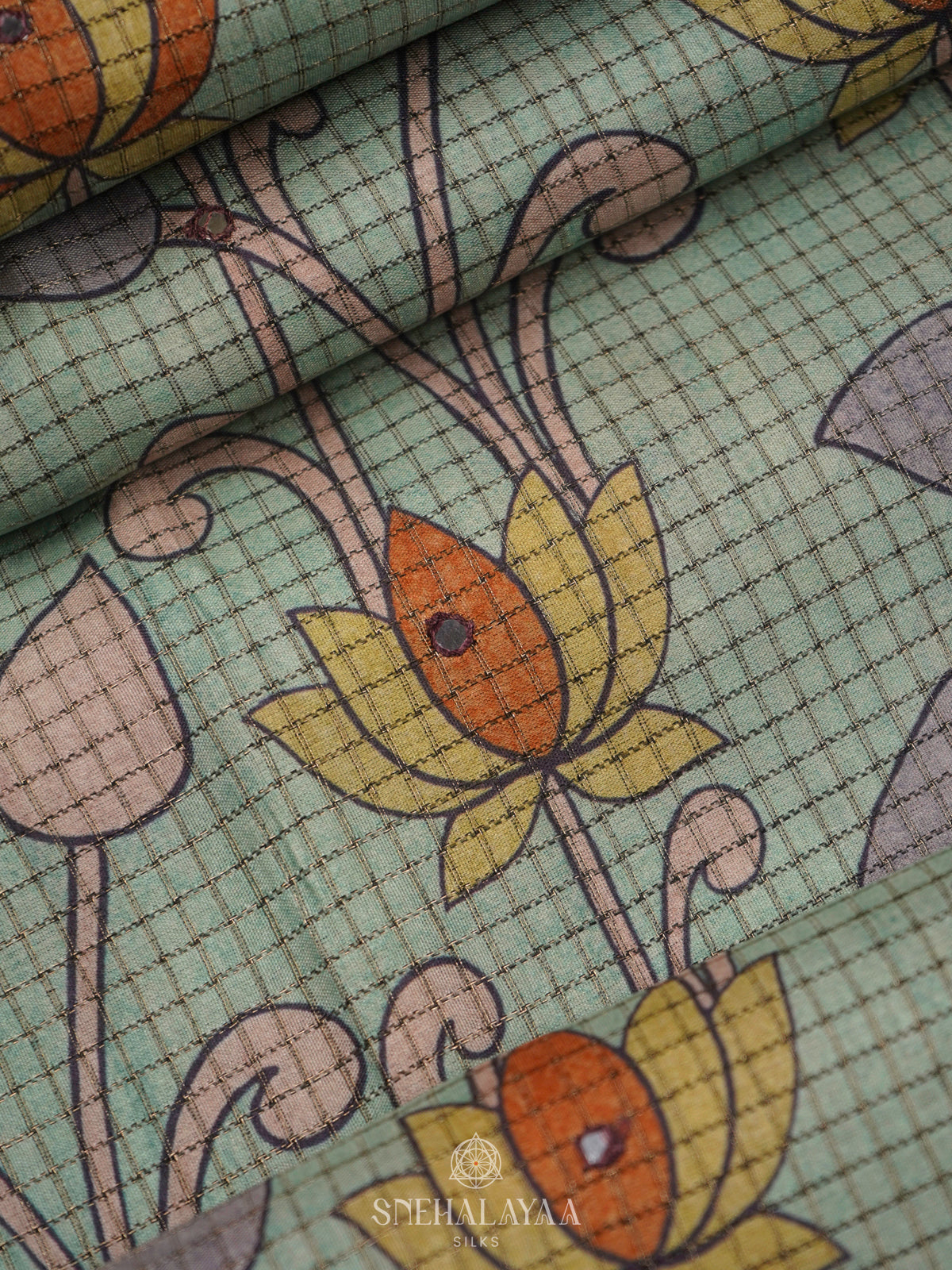 Pale Blue Tussar Saree
